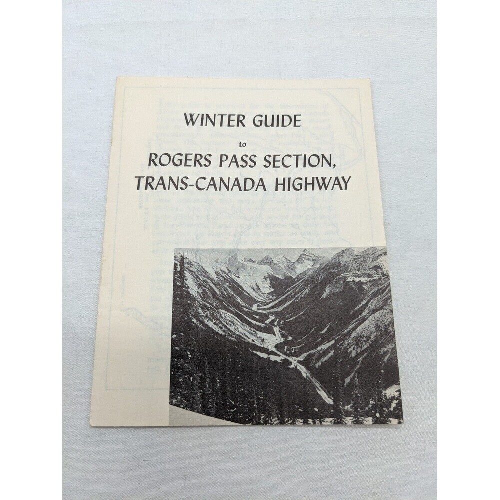 Winter Guide Rogers Pass Trans Canada Highway Canada Travel Brochure